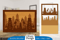 Snowman Layered Lasercut SVG Bundle 1 - CraftNest - Digital Crafting and Art