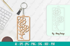 Flower Keychain SVG Bundle 1 - CraftNest - Digital Crafting and Art