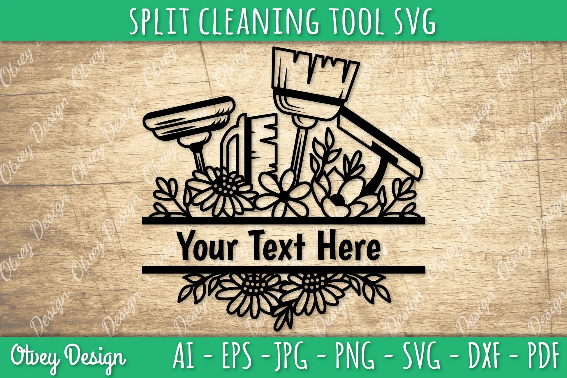 Split Monogram Cleaning Tool SVG Bundle 6 - CraftNest - Digital Crafting and Art