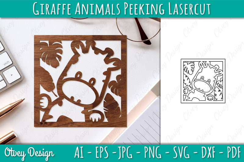 Animals Peeking Lasercut SVG Bundle 1 - CraftNest - Digital Crafting and Art
