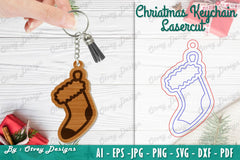 Christmas Keychain Lasercut SVG Bundle - CraftNest - Digital Crafting and Art