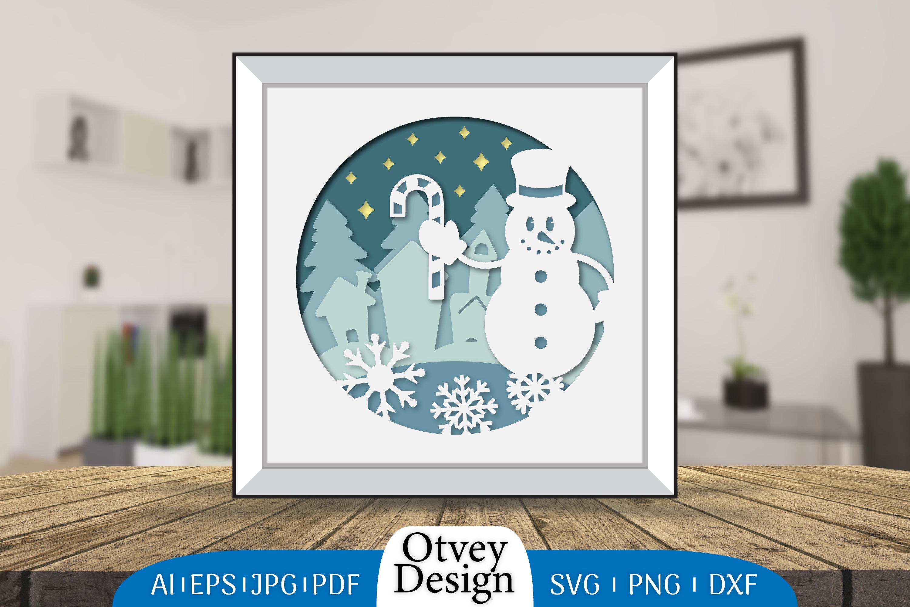 Snowman 3D Shadowbox Layered Papercut SVG Bundle 1 - CraftNest - Digital Crafting and Art