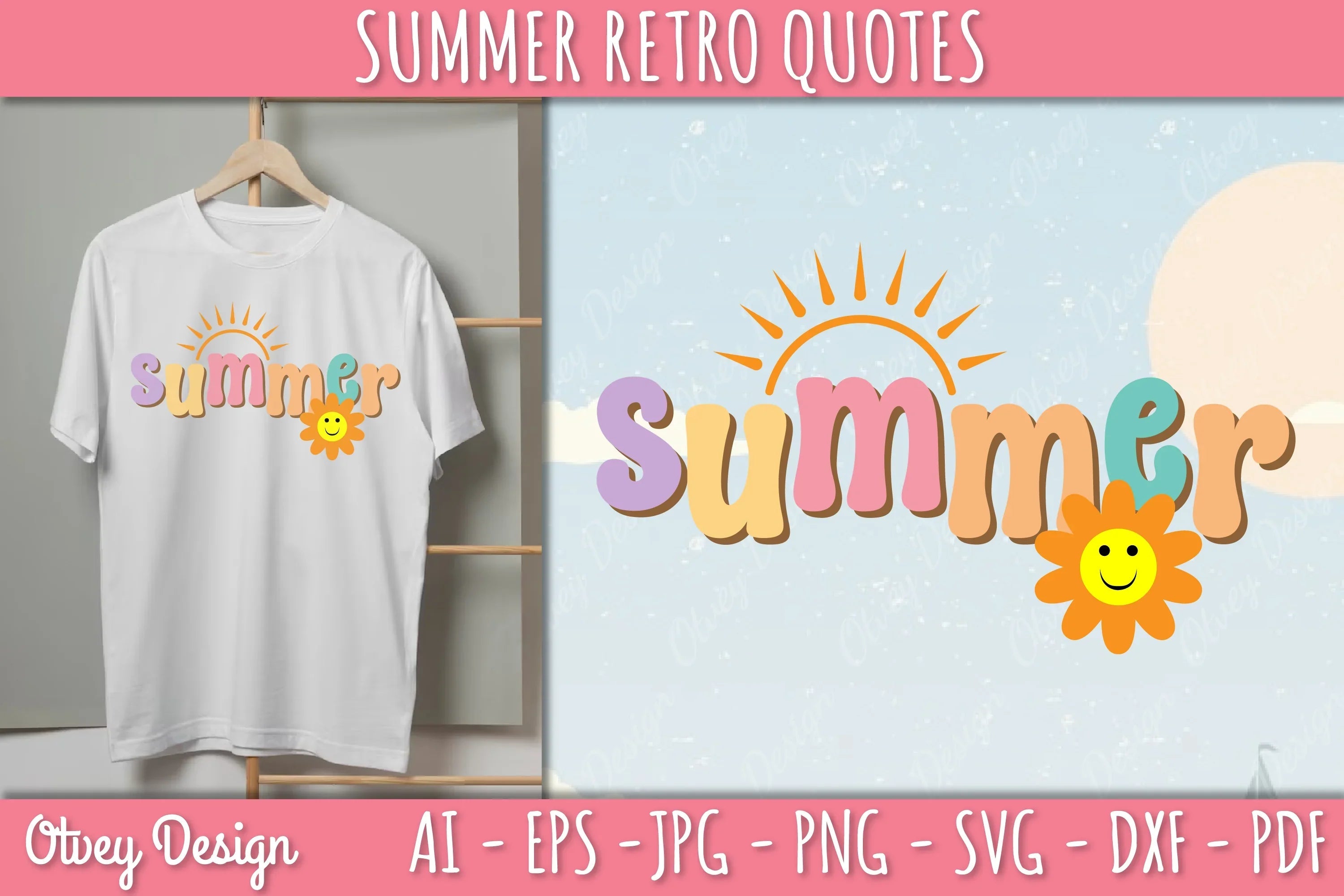 Summer Retro Quotes SVG Bundle - CraftNest - Digital Crafting and Art