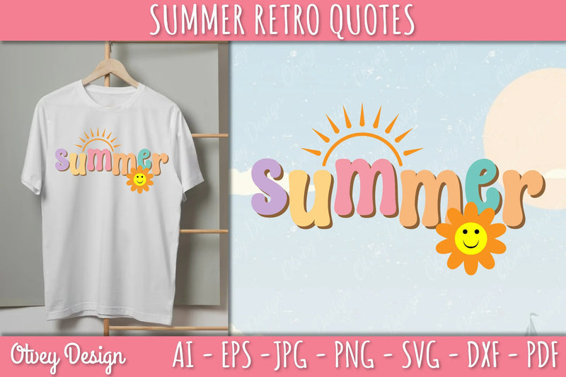 Summer Retro Quotes SVG Bundle - CraftNest - Digital Crafting and Art