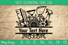 Split Monogram Cleaning Tool SVG Bundle 1 - CraftNest - Digital Crafting and Art