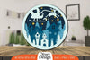 Christmas Round Santa Sleigh 3D Lasercut SVG Bundle