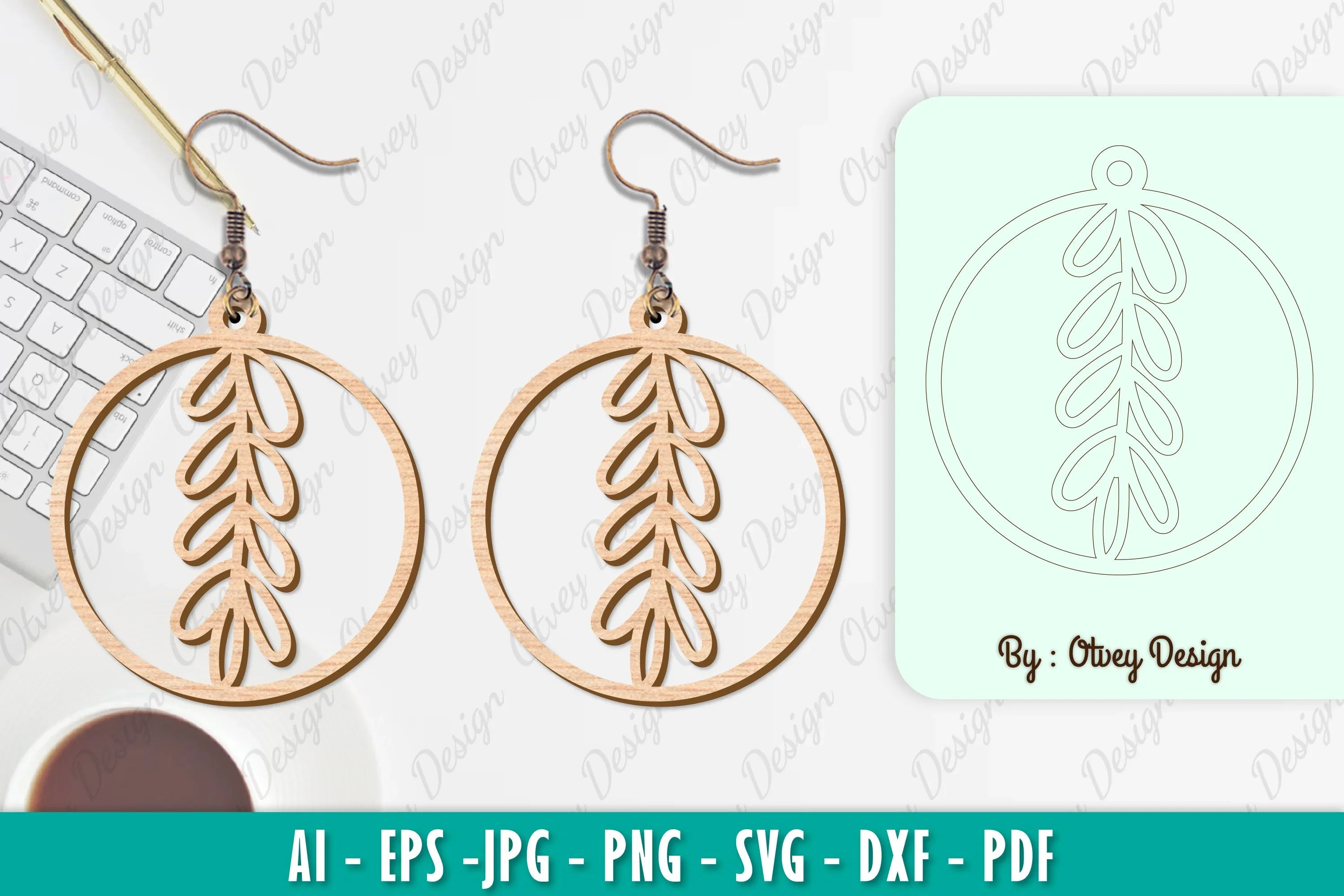 Flower Earring SVG Bundle 37 - CraftNest - Digital Crafting and Art