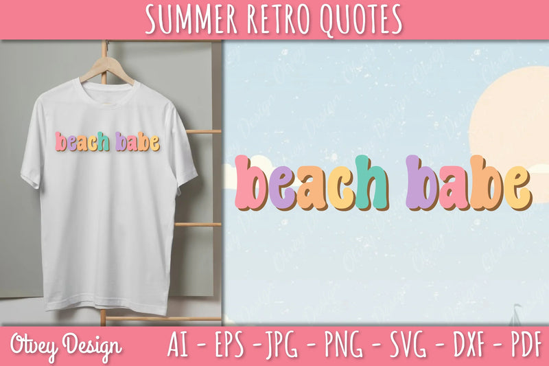 Summer Retro Quotes SVG Bundle - CraftNest - Digital Crafting and Art