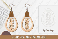 Flower Earring SVG Bundle 61 - CraftNest - Digital Crafting and Art