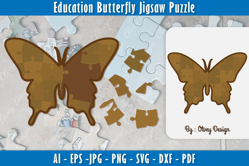 Butterfly Puzzle SVG Bundle - CraftNest - Digital Crafting and Art