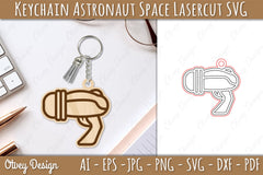 Astronaut Space Keychain Earring SVG Bundle 1 - CraftNest - Digital Crafting and Art