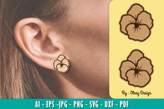 Flower Earring Laser Cut SVG Bundle 131 - CraftNest - Digital Crafting and Art