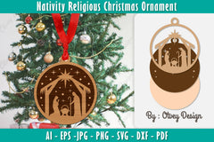 Nativity Religious Christmas Ornament SVG Bundle 1 - CraftNest - Digital Crafting and Art