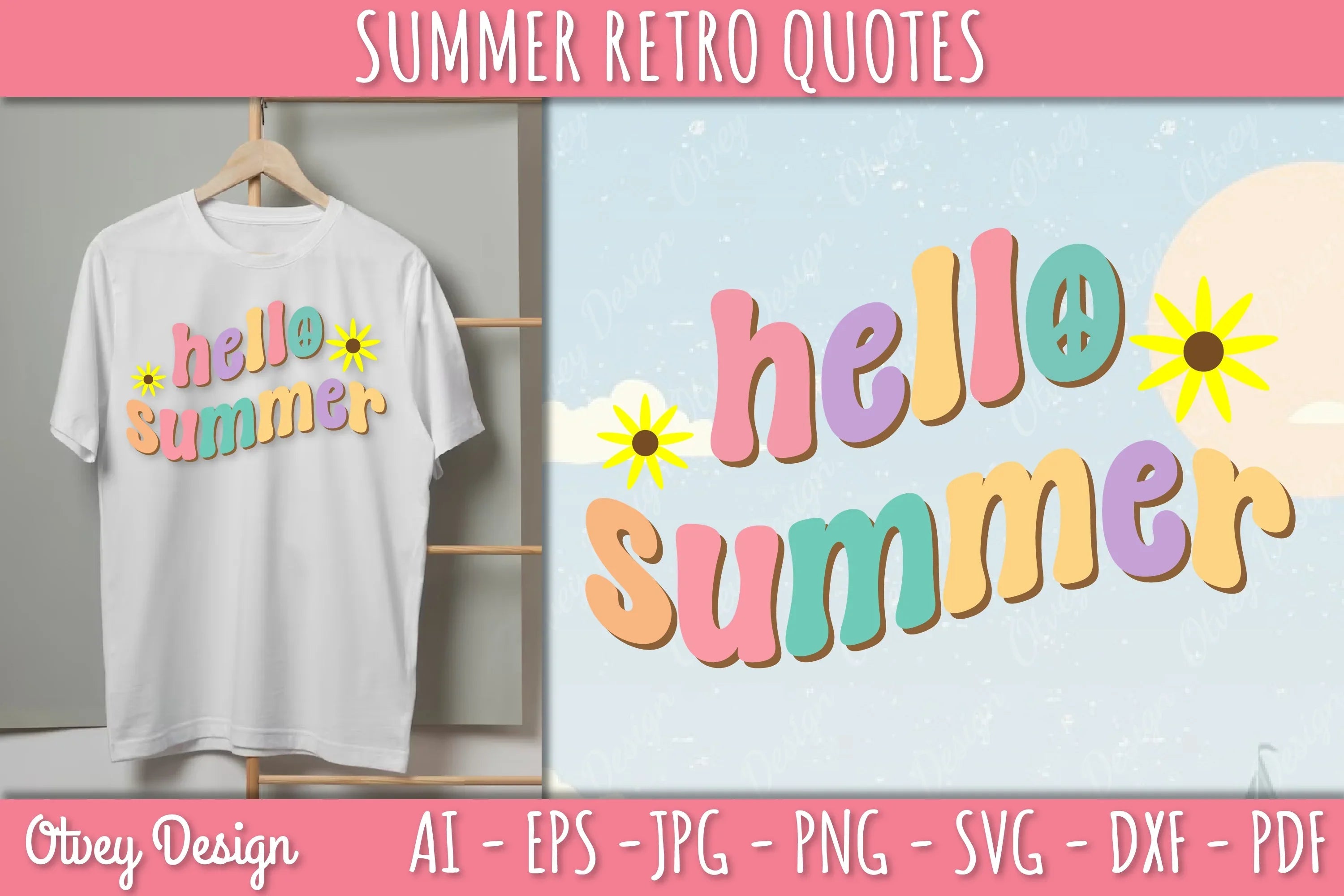 Summer Retro Quotes SVG Bundle - CraftNest - Digital Crafting and Art
