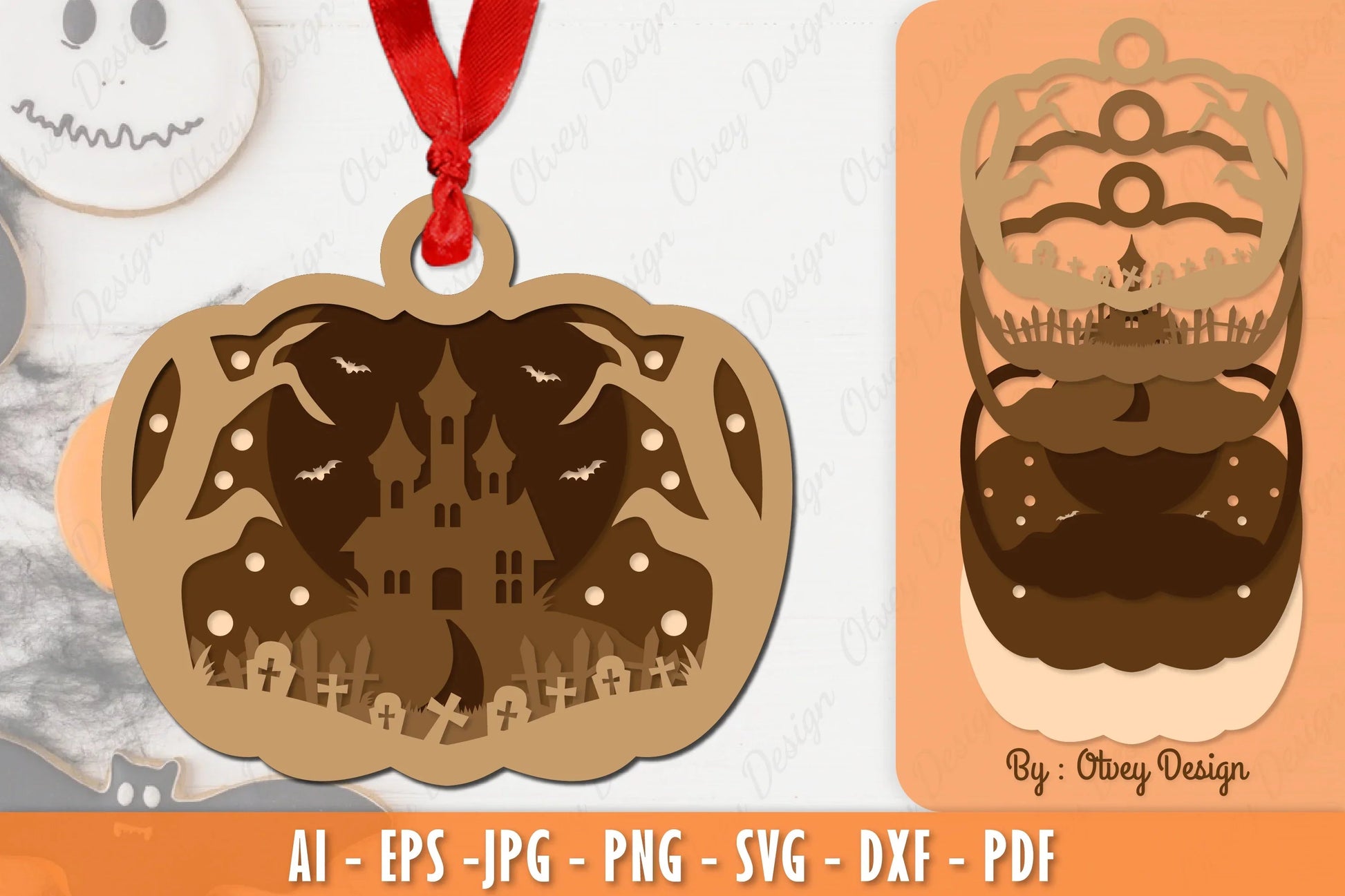 Halloween Ornament Lasercut SVG Bundle 1 - CraftNest - Digital Crafting and Art