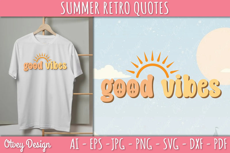 Summer Retro Quotes SVG Bundle - CraftNest - Digital Crafting and Art