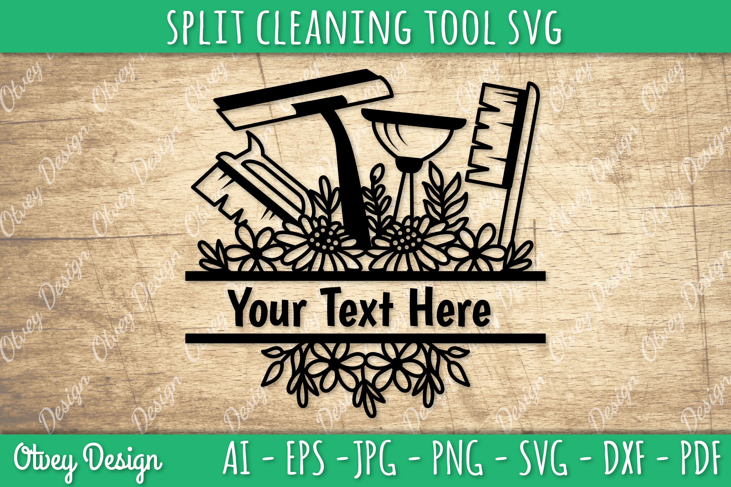 Split Monogram Cleaning Tool SVG Bundle 3 - CraftNest - Digital Crafting and Art