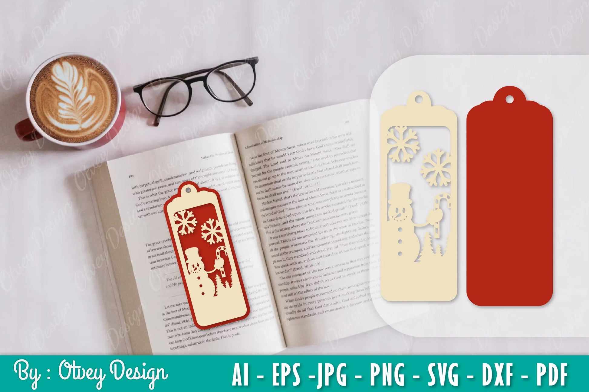 Snowman Bookmark SVG Bundle 1 - CraftNest - Digital Crafting and Art