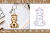 Giraffe Animal Keychain SVG Bundle