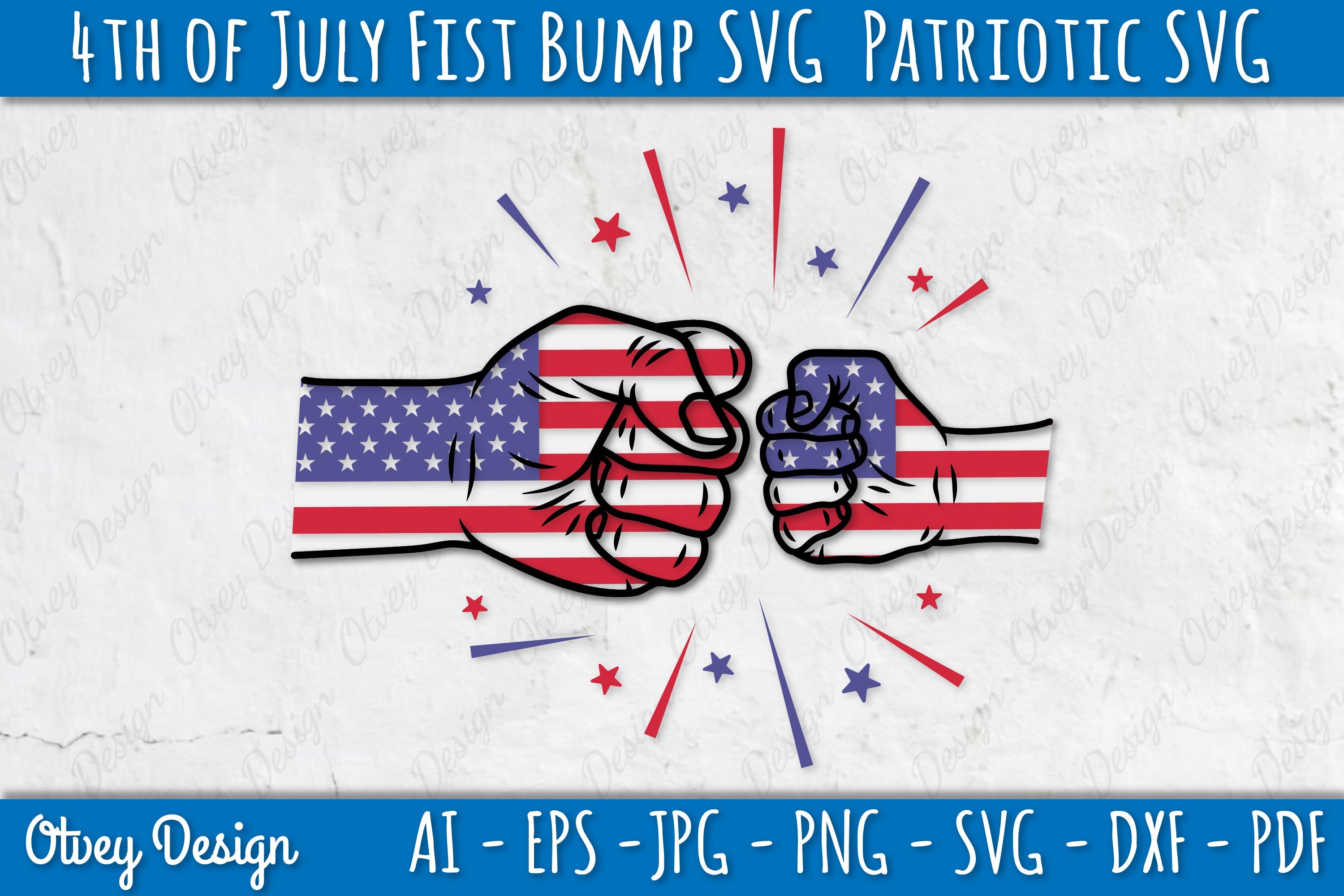 4th of July Patriotic Fist Bump SVG Bundle 5 - CraftNest - Digital Crafting and Art