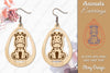 Giraffe Animal Earrings Lasercut SVG Bundle