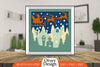 Christmas Santa Sleigh 3D Shadowbox SVG Bundle
