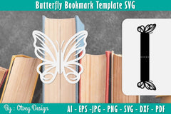 Butterfly Bookmark Template SVG Bundle 16 - CraftNest - Digital Crafting and Art