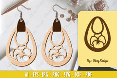 Flower Earring Laser Cut SVG Bundle 51 - CraftNest - Digital Crafting and Art