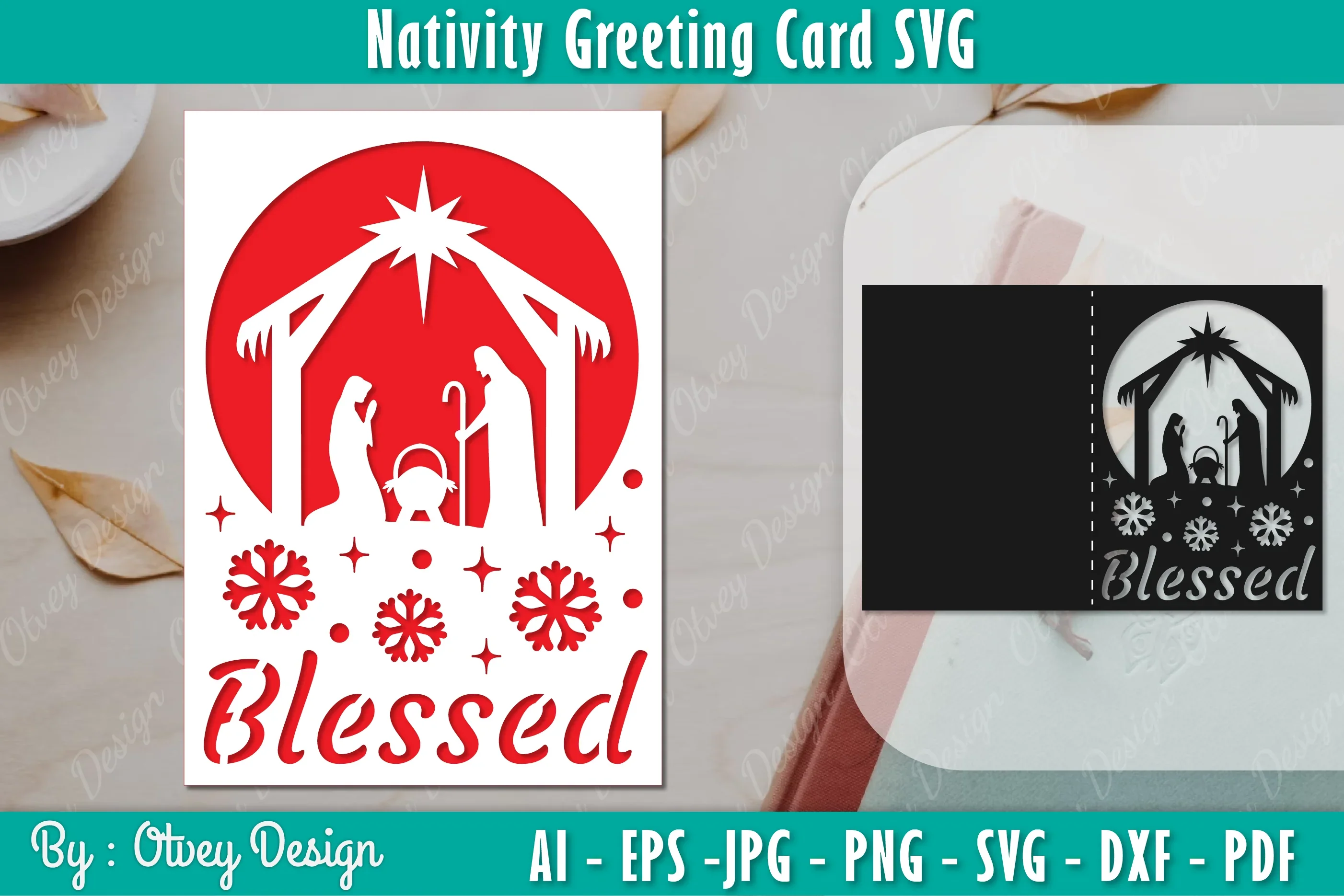 Nativiti Greeting Card SVG Bundle 1 - CraftNest - Digital Crafting and Art