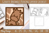 Animals Peeking Layered Lasercut SVG Bundle
