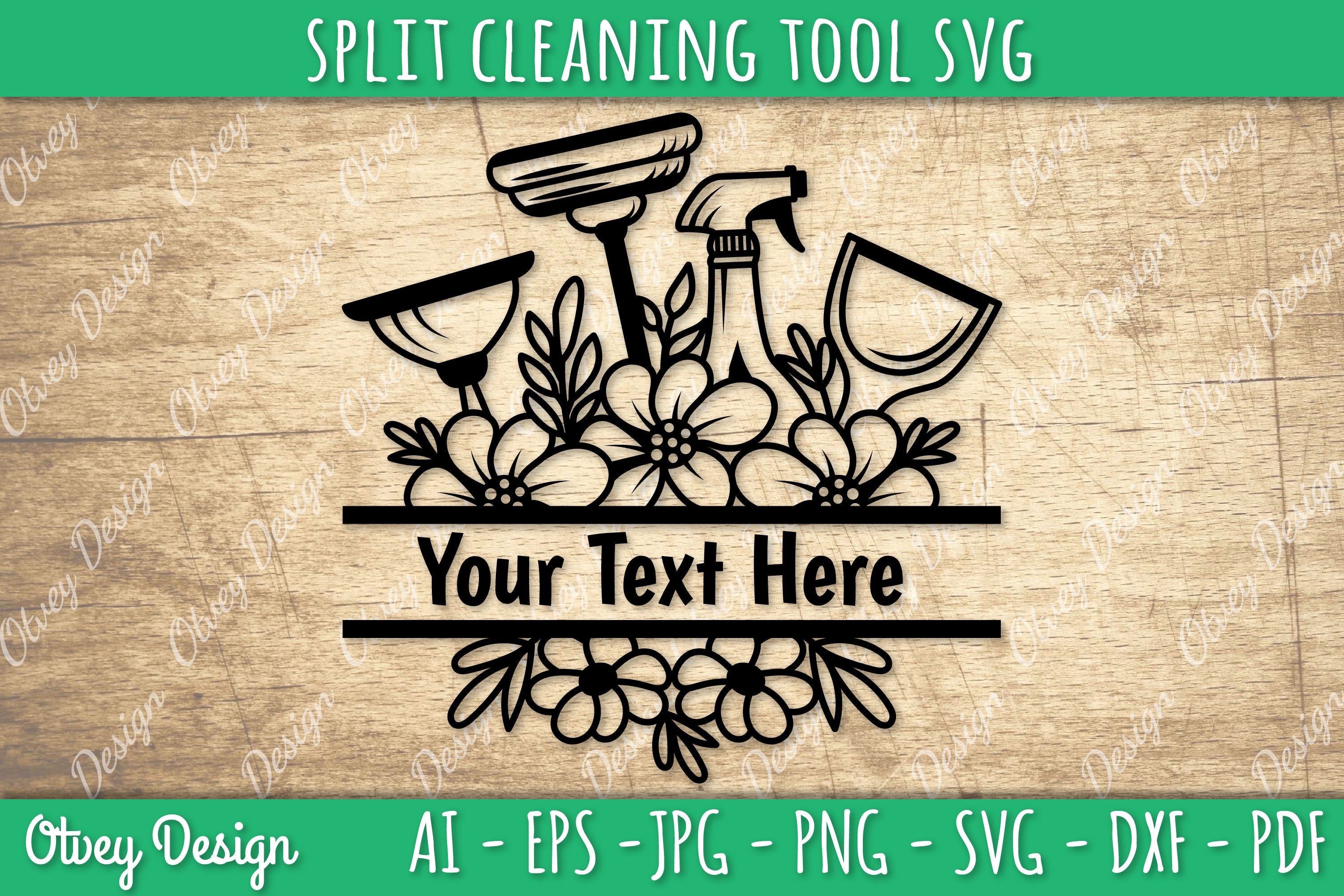 Split Monogram Cleaning Tool SVG Bundle 2 - CraftNest - Digital Crafting and Art