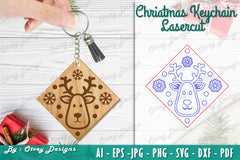 Christmas Keychain Lasercut SVG Bundle 3 - CraftNest - Digital Crafting and Art