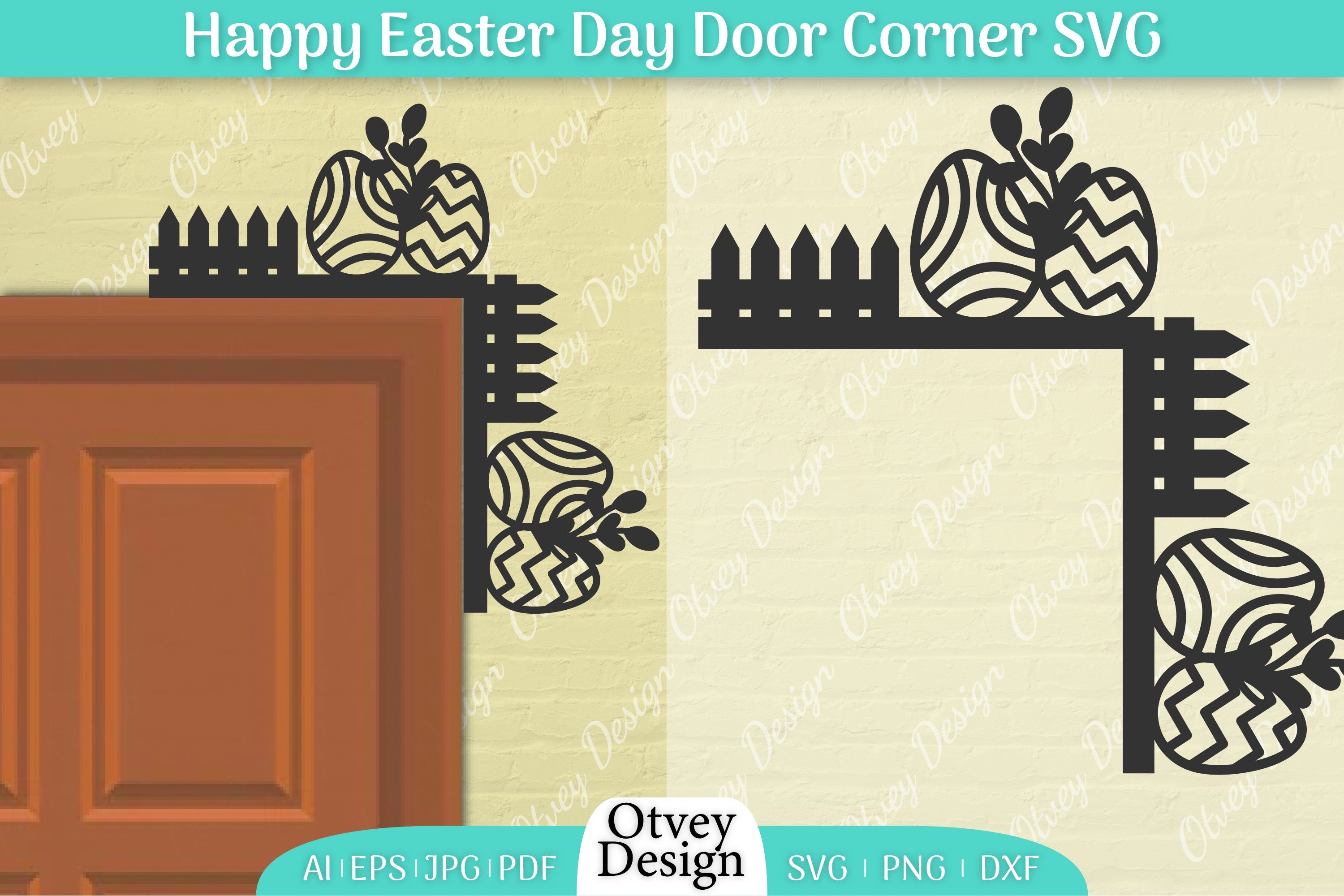 Easter Door Corner SVG Bundle 15 - CraftNest - Digital Crafting and Art