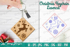 Christmas Keychain Lasercut SVG Bundle 7 - CraftNest - Digital Crafting and Art