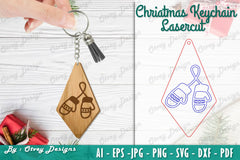 Christmas Keychain Lasercut SVG Bundle 38 - CraftNest - Digital Crafting and Art