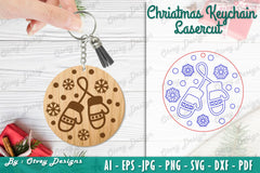 Christmas Keychain Lasercut SVG Bundle - CraftNest - Digital Crafting and Art