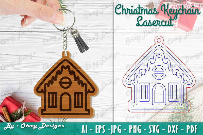 Christmas Keychain Lasercut SVG Bundle - CraftNest - Digital Crafting and Art