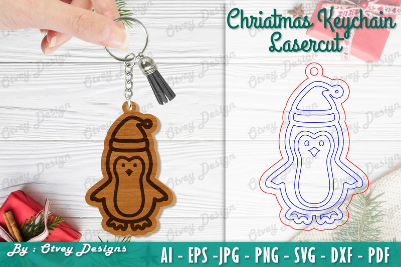 Christmas Keychain Lasercut SVG Bundle - CraftNest - Digital Crafting and Art