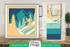 Ski 3D Shadowbox Layered SVG Bundle