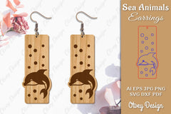 Sea Animals Earrings Laser Cut SVG Bundle 58 - CraftNest - Digital Crafting and Art