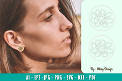 Flower Earring SVG Bundle 53 - CraftNest - Digital Crafting and Art