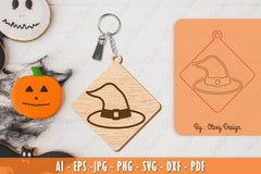 Halloween Keychain Laser Cut SVG Bundle 37 - CraftNest - Digital Crafting and Art