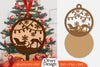 Christmas Santa Sleigh Ornament Lasercut SVG Bundle