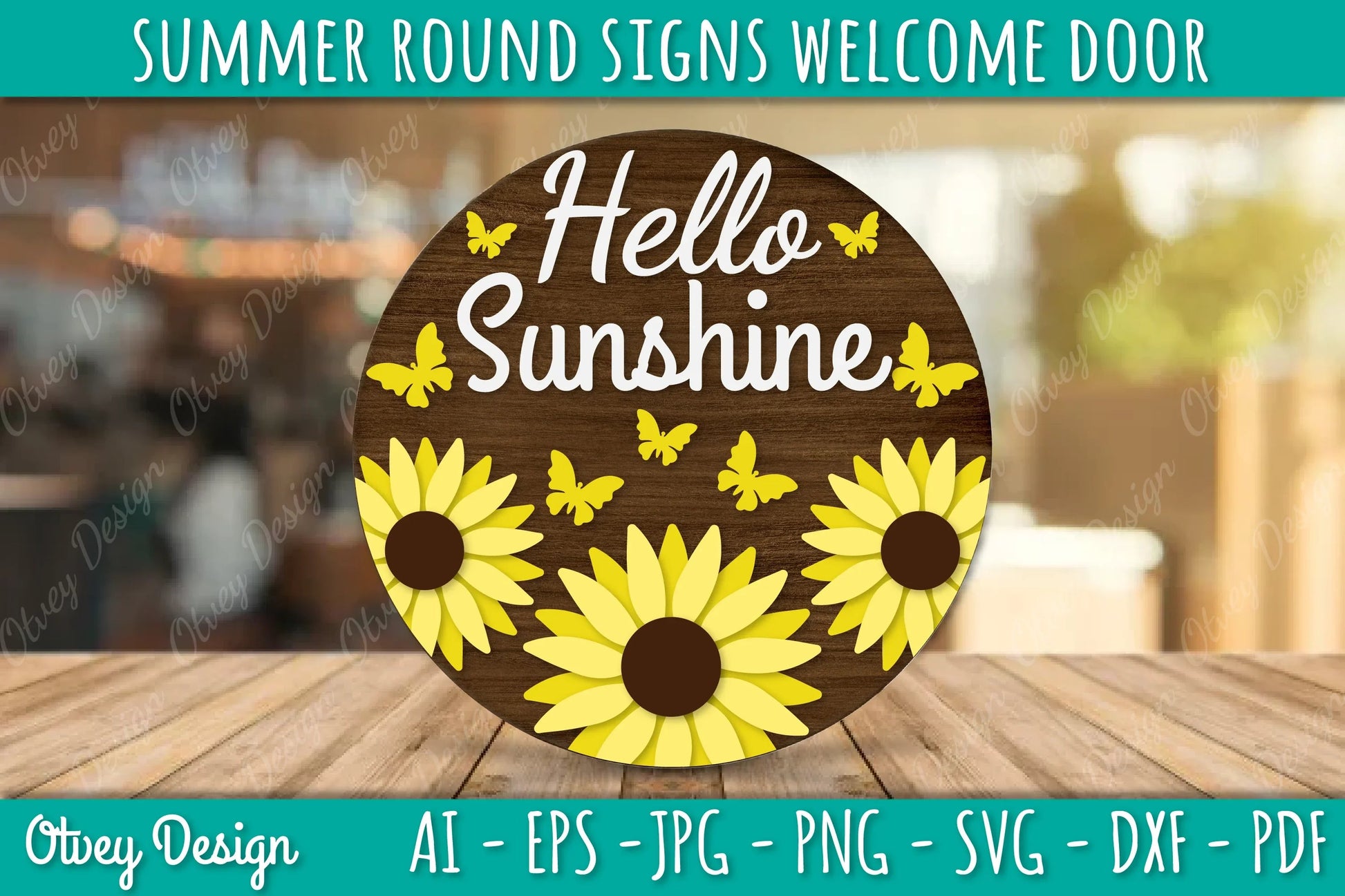 Summer Welcome Door Hangers SVG Bundle 5 - CraftNest - Digital Crafting and Art