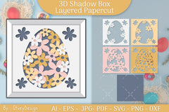 Easter Egg 3D Shadow Box SVG Bundle 2 - CraftNest - Digital Crafting and Art