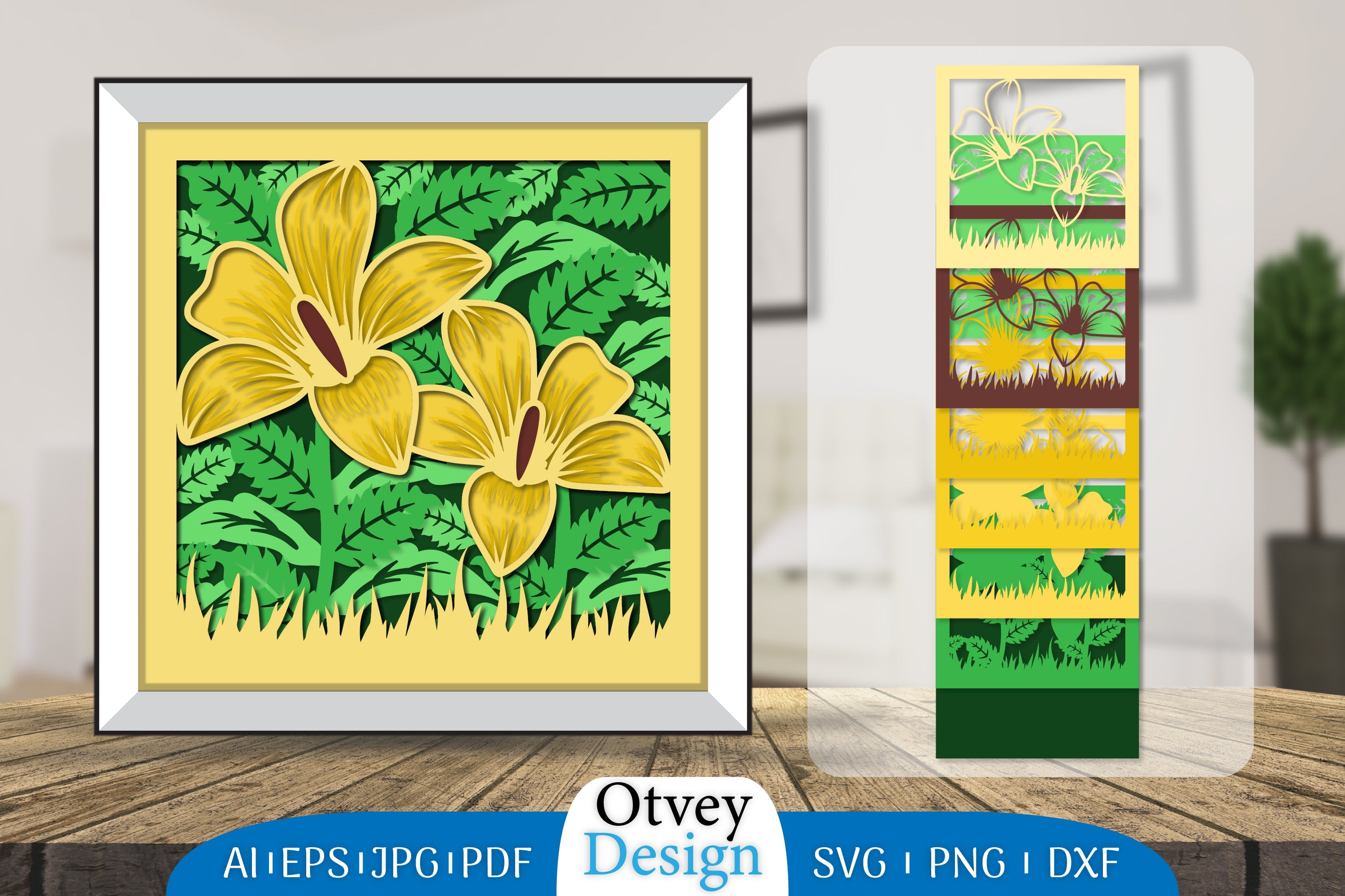 3D Layered Flower Papercut SVG Bundle 10 - CraftNest - Digital Crafting and Art