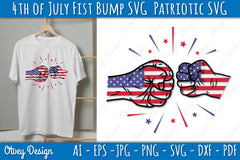 4th of July Patriotic Fist Bump SVG Bundle 3 - CraftNest - Digital Crafting and Art