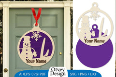 Snowman Name Christmas Ball SVG Bundle 3 - CraftNest - Digital Crafting and Art