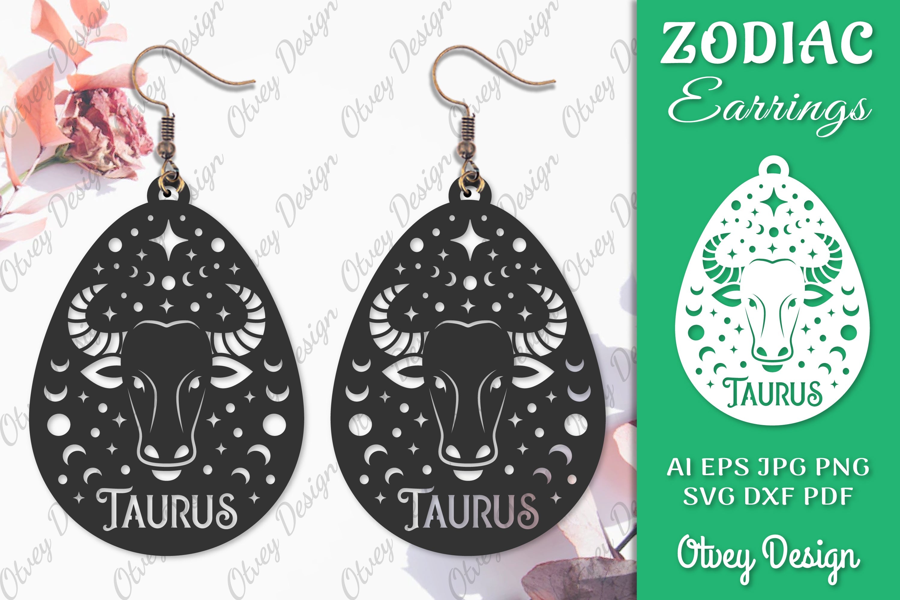 Zodiac Earring SVG Bundle 5 - CraftNest - Digital Crafting and Art
