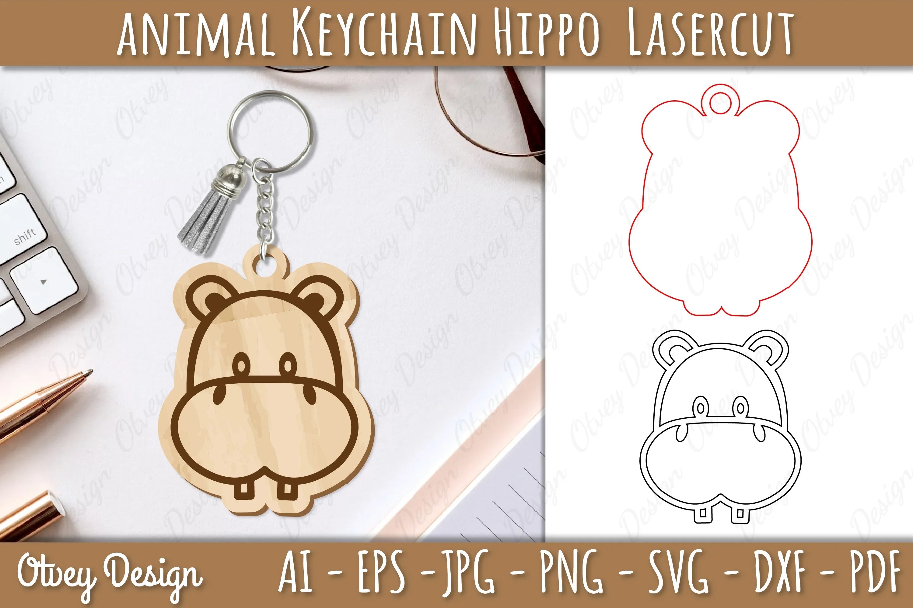 Head Animals Keychain SVG Bundle 5 - CraftNest - Digital Crafting and Art